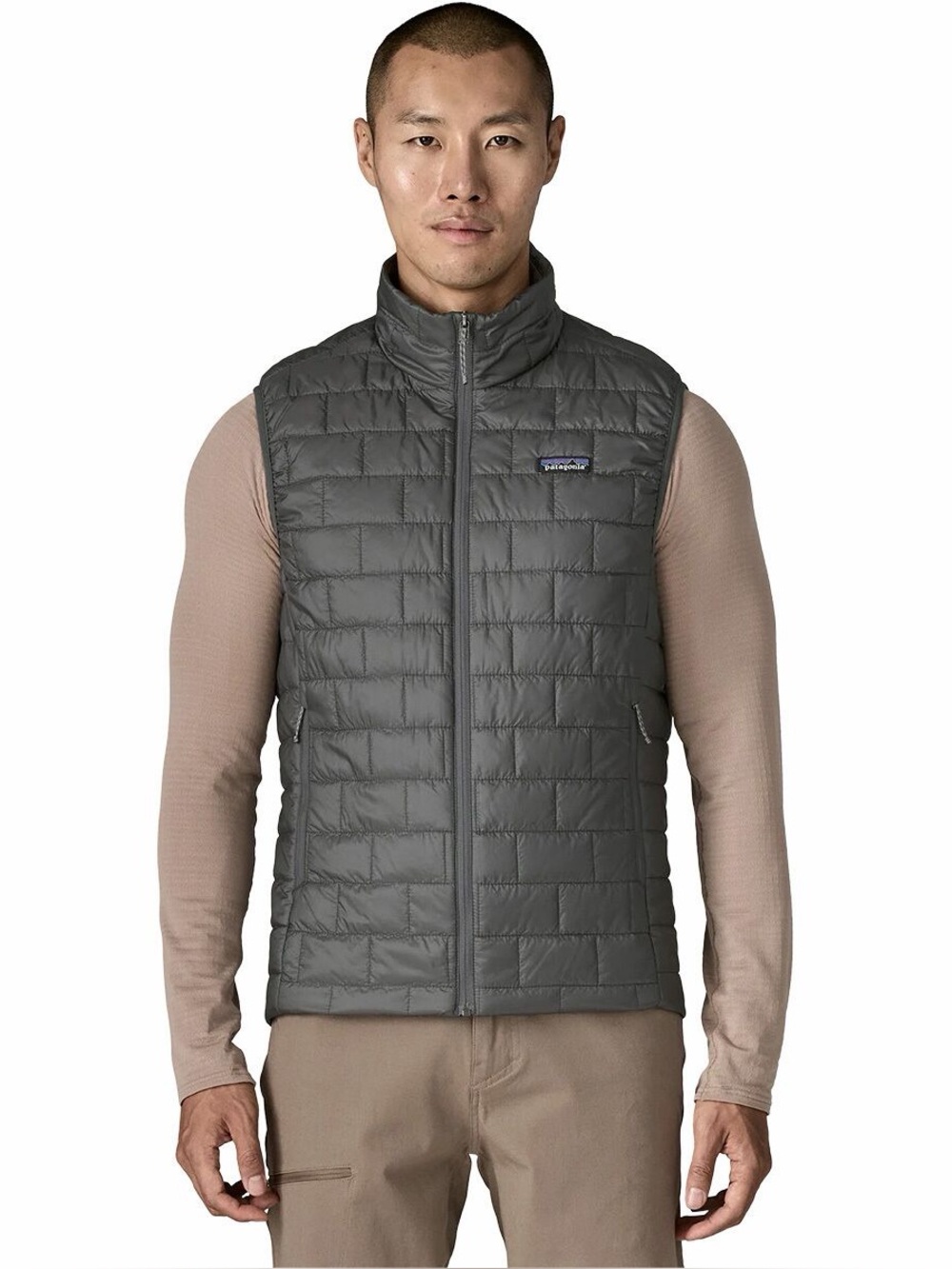 Patagonia Nano Puff Insulated Vest – Men’s Medium – Gray - Company Branded Back